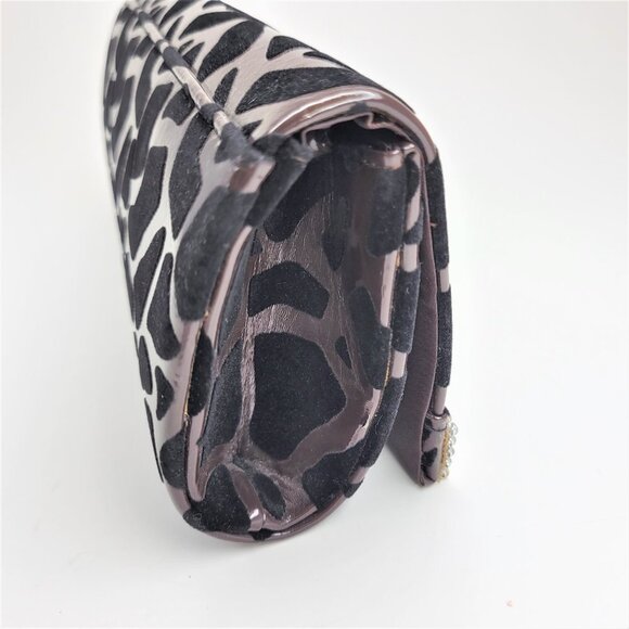 Brown and Black Evening Clutch Purse - Picture 5 of 9